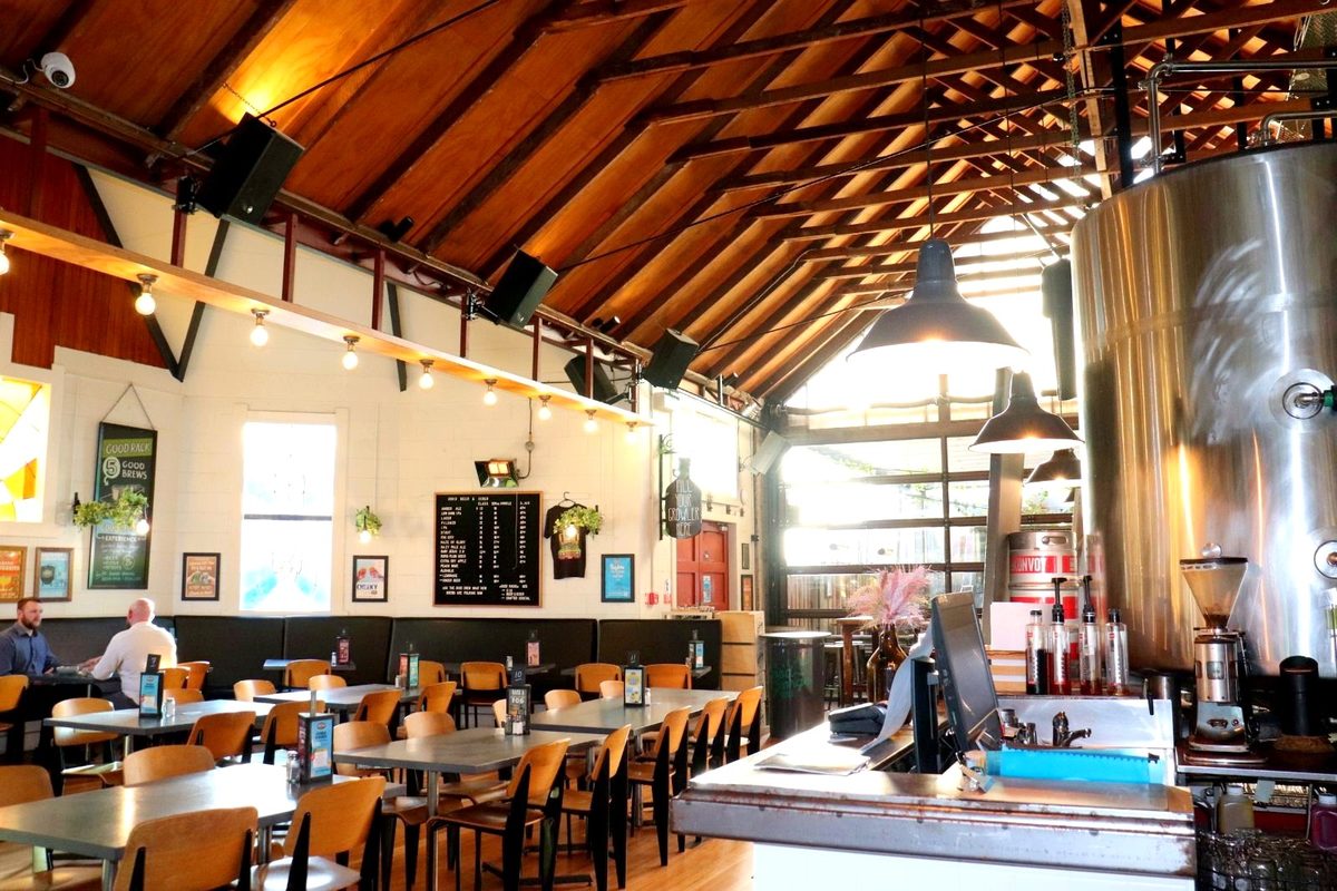 Good George Dining Hall — interior of the space to book in Frankton
